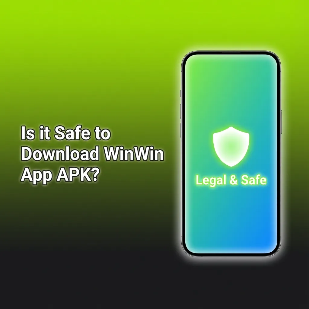 Illustration showing secure WinWin app APK download with SSL lock icons and Curacao gambling license badge for Bangladesh users