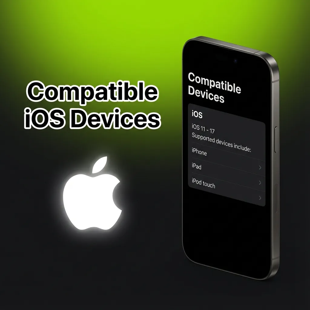 Graphic showing compatible iPhone and iPad models for running the WinWin iOS betting app in Bangladesh