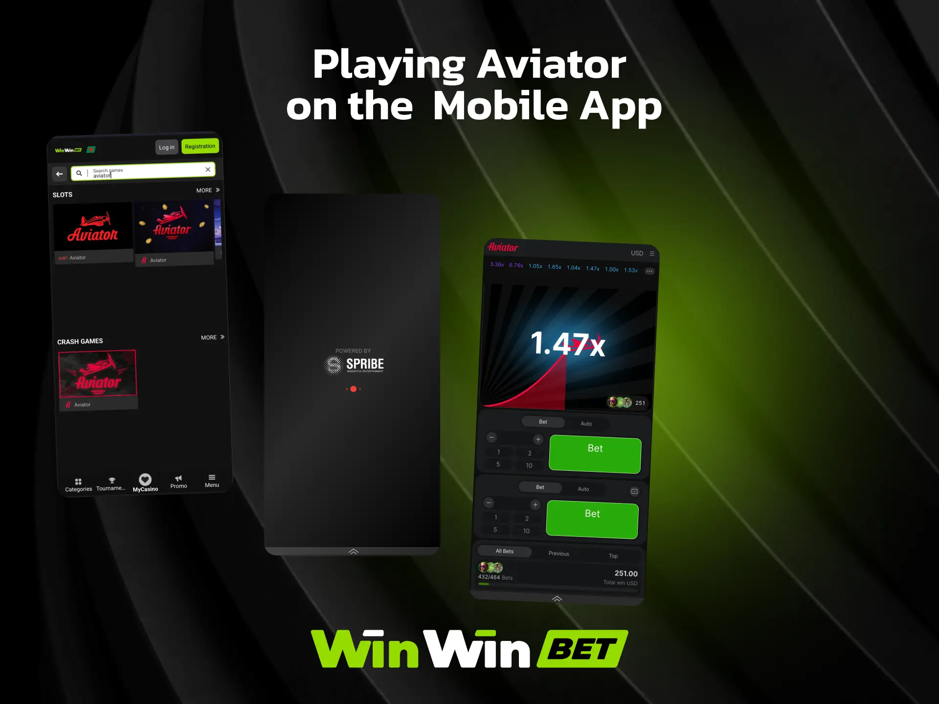 Play Aviator on the WinWin mobile app for Android and iOS with full features.